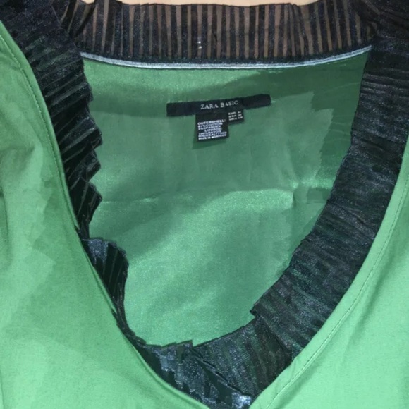 NEW! Zara Green Midi Dress Size M made in Morocco - Picture 11 of 11